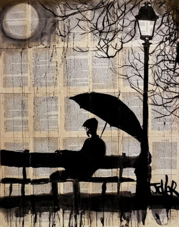 Raining Umbrella Painting Ideas width=