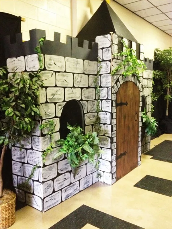 Detailed Paper Mache Town And Castle Art Works