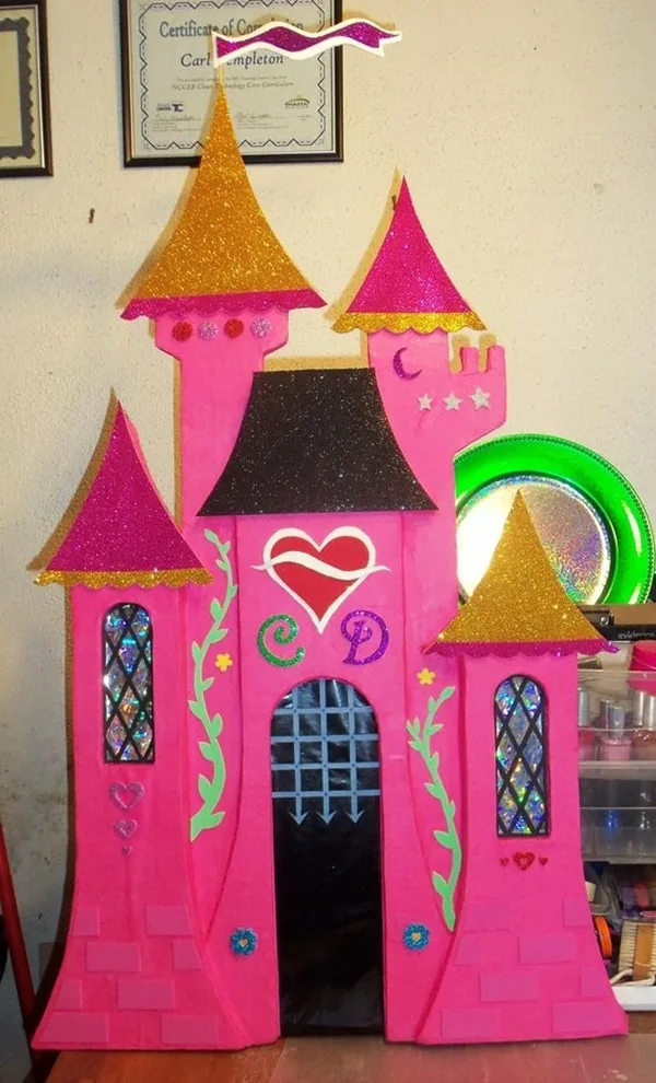 Detailed Paper Mache Town And Castle Art Works