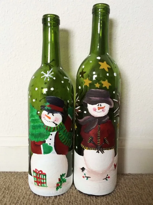 DIY Wine Bottle Painting Ideas for Home Décor