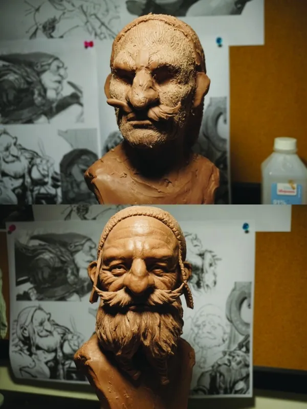 Realistic Human Clay Sculpture For Beginners