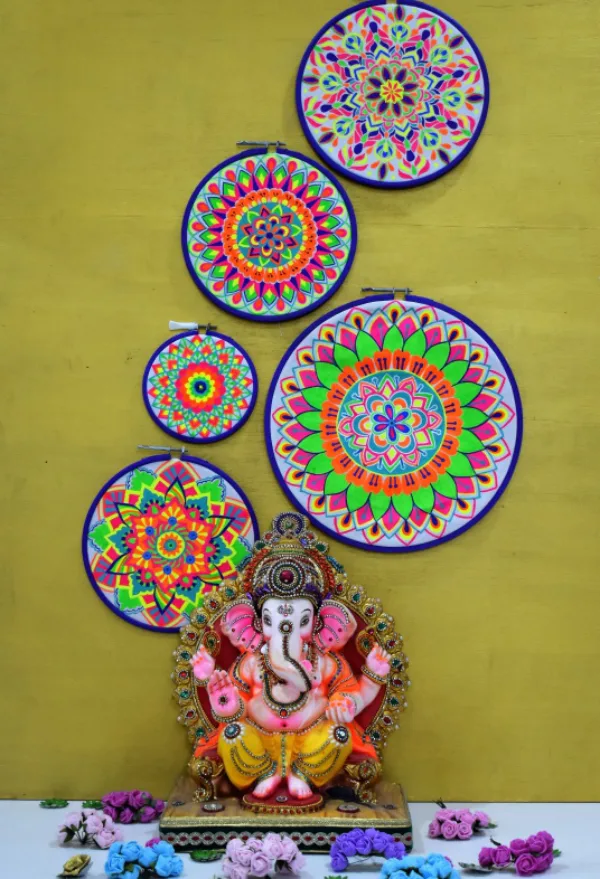 DIY Recycling Ganpati Pooja Decoration Ideas