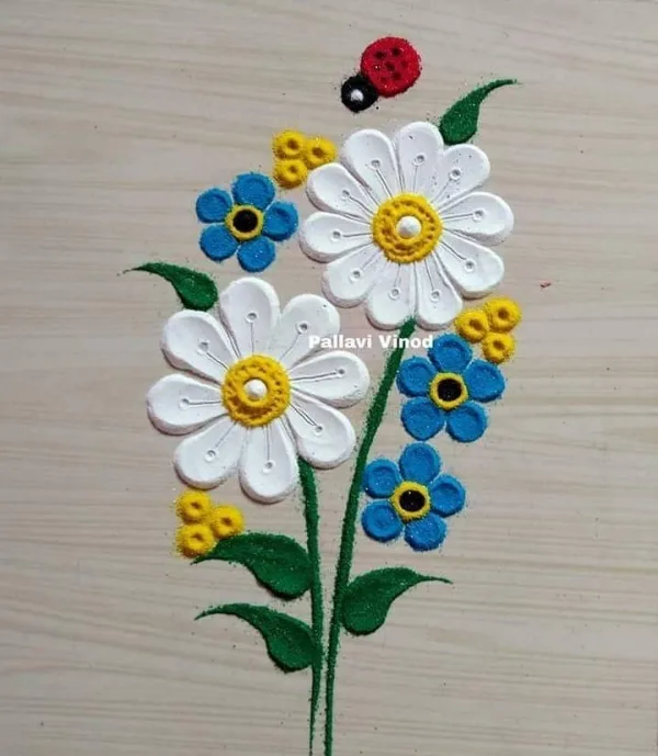 Positive Pooja Rangoli Art Design Patterns
