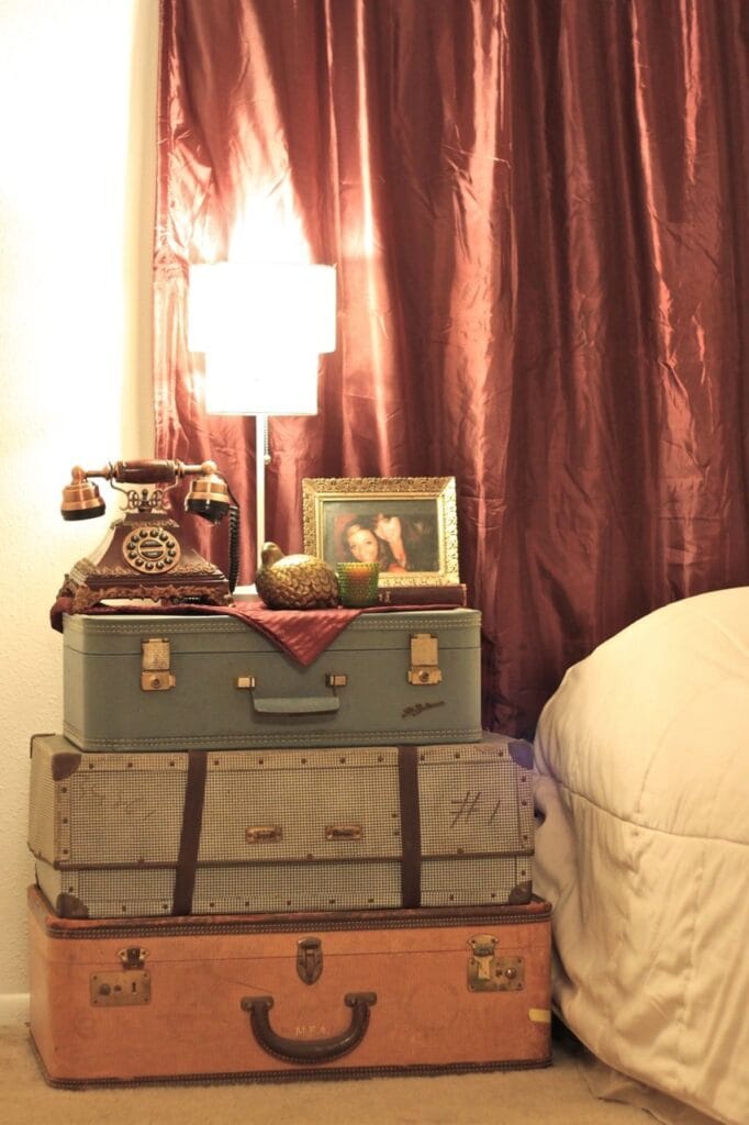Stacked Suitcase Nightstand